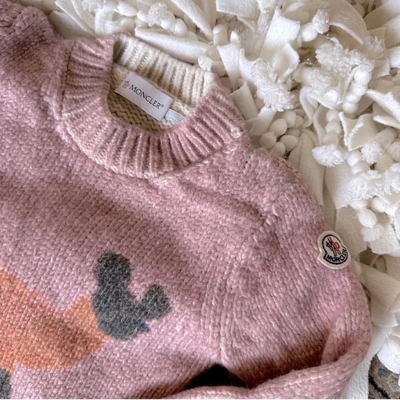 MONCLER ENFANT Long Sleeved Wool Blend Crew Neck Sweater Dress Little Girls Sz.6 - Picture 6 of 15